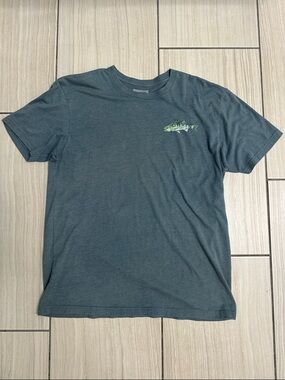 Orvis Short Sleeve Tee in Slate Blue-Green with Fish Logo